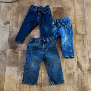 Stylish Kids Denim Jeans Set - Blue and Black